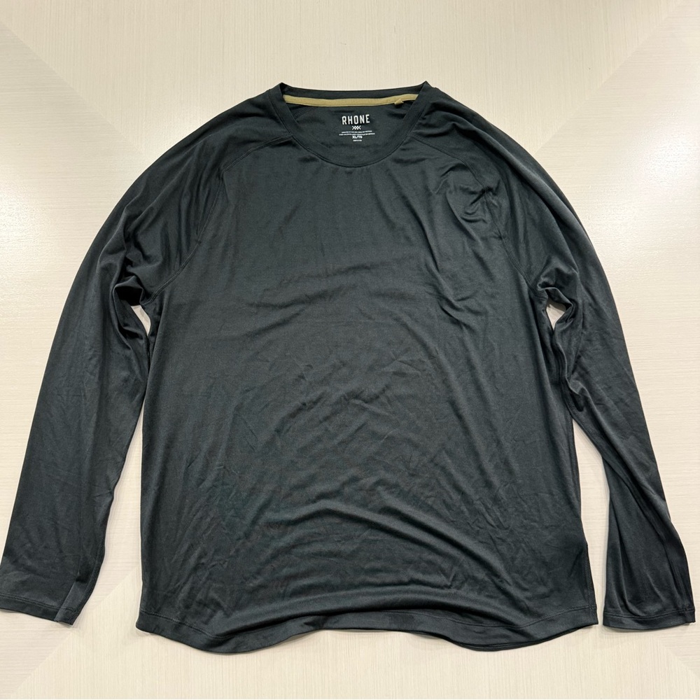 Rhone Atmosphere Long Sleeve Tee Crew Neck Black Gray Mens XL